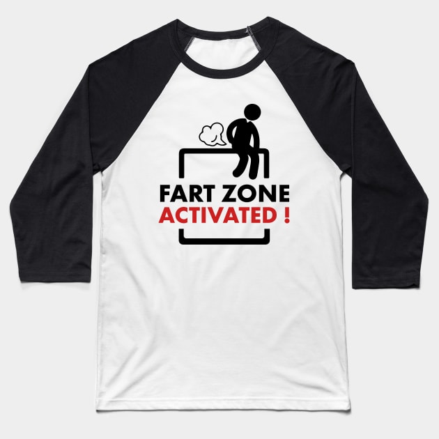 Fart zone activated ! Baseball T-Shirt by MK3